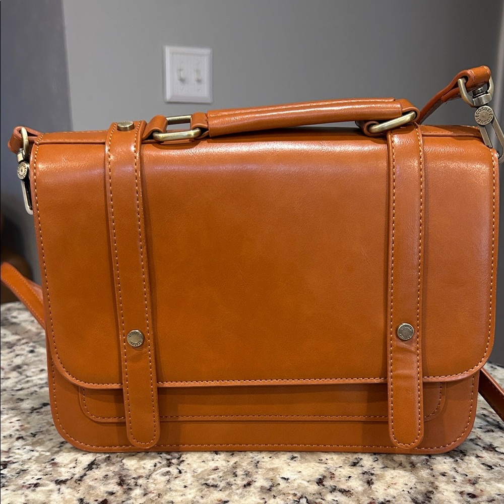 Ecosusi Classic Tan Leather Bag